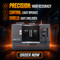 Centre d'usinage vertical CNC 5 axes VMC1370, machine de fraisage automatique haute précision pour usinage de pièces lourdes