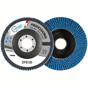 Disque à lamelles professionnel Fervi 115 mm, abrasif sans fer pour ponçage du métal - Product Image 1