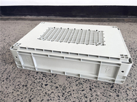 Caisse en plastique PP HDPE empilable et épaissie 600x400x148mm, conteneurs de stockage verticaux