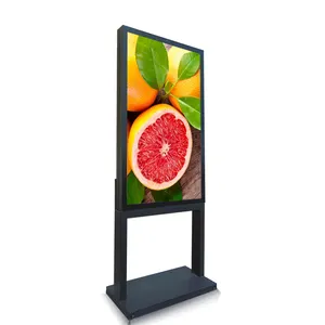 Floor mounted digital advertising 3500 units outdoor Ip67 LCD advertising machine outdoor LCD poster display gymnasium