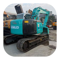 Excavatrice d'occasion Kobelco SK135SR de fabrication japonaise, 13,4 tonnes, moteur diesel, pompe hydraulique 2023, haute qualité, capacité de la benne de 0,5 m³