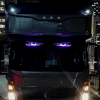 Lumières programmables à LED contrôlées par application, lumières RGB Devil's Eye pour camions, lumières Devil's Eye colorées pour camions, autocollant de voiture