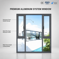 Petite fenêtre à battant en aluminium sur mesure avec verre dépoli pour salle de bain, buanderie, sous-sol