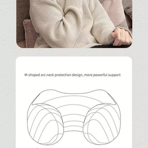 หมอนนวดคอรูปตัวยู เมมโมรี่โฟม พร้อมระบบทำความร้อน การสั่นสะเทือน การนวดคลึง ไฟฟ้า บรรเทาอาการปวดคอ บ่า ไหล่ เหมาะสำหรับการเดินทาง - Product Image 5