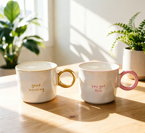 Taza de Café de Cerámica <span class=keywords><strong>con</strong></span> Asa Colorida y Frase Inspiradora, Taza de Té para Uso Diario - Product Image 6