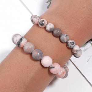 Perles rondes en pierre de zèbre rose naturel en gros 4/6/8/10/12mm perles en vrac pour la fabrication de bijoux de collier de bracelet à bricoler soi-même - Product Image 5