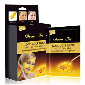 New Cosmetics Dear She Gold Collagen Peel Off Facial Mask Tearing Mud For Skin Care Removing blackhead repairing the skin