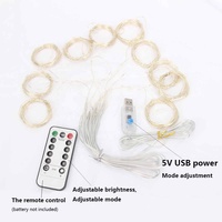 Guirlande lumineuse LED 3M avec télécommande USB, lumières féériques pour rideaux, lumières de Noël, guirlande lumineuse LED, décoration de fête, jardin, maison, mariage