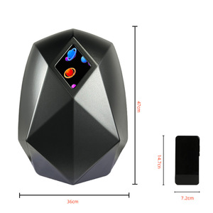 Casque de moto intégral en fibre de carbone avec écran DIY, lumière LED, Bluetooth mobile et sac à dos pour le cyclisme et la moto - Product Image 2