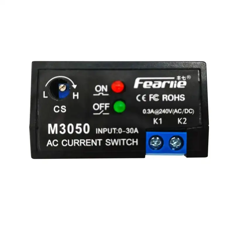 LEDステータスインジケーター付きセルフパワー電流検知スイッチ0.2-30A AC電流スイッチホールセンサー