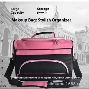 Wholesale <b>Multifunctional</b> Beauty Hairdressing Tool Bag Polyester Canvas Bag <b>Suitcase</b> Zipper for Tattoo Embroidery Barber Bag - Product Image 6