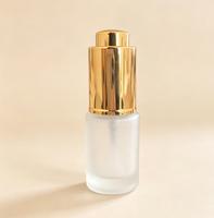 Flacons compte-gouttes cylindriques en verre dépoli vides 10-50 ml pour cosmétiques, huiles essentielles, aromathérapie, avec embout pompe à pression, écologiques