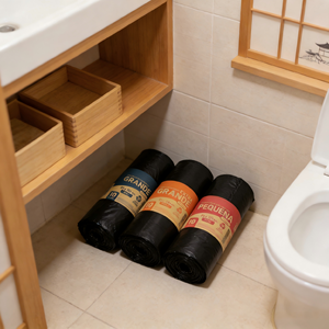 Sacs poubelles noirs robustes Kangle en gros avec cordon de serrage, taille personnalisée, sacs poubelles très résistants, grands sacs à déchets, doublures de poubelles - Product Image 6