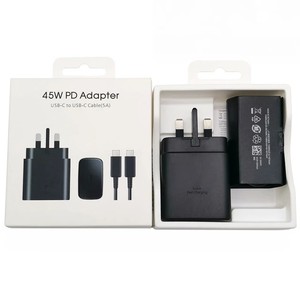 Adaptateur de <span class=keywords><strong>chargeur</strong></span> de type C à charge super rapide <span class=keywords><strong>45W</strong></span> pour <span class=keywords><strong>Samsung</strong></span> GALAXY S22 <span class=keywords><strong>Note</strong></span> <span class=keywords><strong>10</strong></span> 20 S20 <span class=keywords><strong>Plus</strong></span> S20 Ultra S21 A71 A80 A91 - Product Image 1
