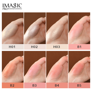 IMAGIC Luxury Gold Single Pressed Powder Waterproof Face Cheek Cosmetic Highlighter con Etichetta Privata Glitter Ingrosso - Product Image 2