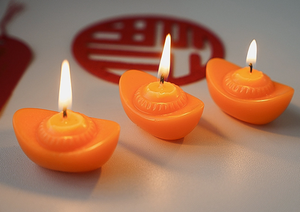 <span class=keywords><strong>Bougie</strong></span> parfumée en forme de Yuanbao, ton bois, faite à la main, cadeau du Nouvel An, décoration de la maison, attirant la richesse, cadeau d'ouverture - Product Image 4