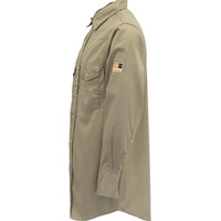 Chemise de sécurité de soudeur à manches longues ignifuge en coton 100% de haute qualité conforme à la norme NFPA 2112/70E ATPV 10.1cal/cm2