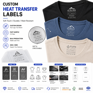 <strong>Clothing</strong> Tags <strong>Labels</strong> Custom <strong>Iron</strong> <strong>on</strong> Tag <strong>Clothing</strong> Accessories <strong>Labels</strong> Heat Transfer Luxury Washable Care <strong>Label</strong> - Product Image 3