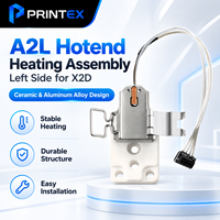 Rakitan Pemanas Hotend Kiri Kanan Printex untuk Bambu Lab X2D, Komponen Kepala Cetak Pemanas Keramik, Kit Suku Cadang Printer 3D