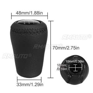 Pommeau de levier de vitesse en cuir pour voiture 5 vitesses 6 vitesses pour MAZDA 3 BK BL 5 CR CW 6 II GH CX-7 ER MX-5 NC III MT 2007-2012 - Product Image 6