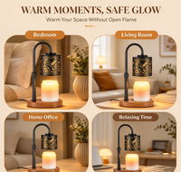 Lampe chauffe-bougie électrique avec minuterie et variateur d'intensité, idéale comme décoration d'intérieur, cadeau pour Thanksgiving et Noël