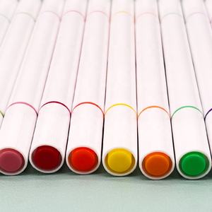 Échantillons gratuits Logo personnalisé Marqueurs de peinture acrylique à double tête Stylos de couleur Marqueurs d'art avec expédition en vrac - Product Image 4