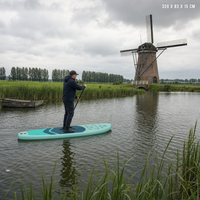 JADE pour le modèle 258 : Kit de planche de surf pliable et portable, réglable, double usage, avec pagaie et ailerons complets, capacité 400 kg