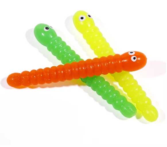 3+ Ages Small Size Caterpillar Squishy Noodle Toy 9 cm Size Novelty ...