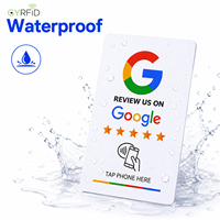 En stock – Carte de commentaires Google en PVC 86x54mm NFC213 – Étiquette NFC Google Review – Tapper pour laisser un avis pour les entreprises