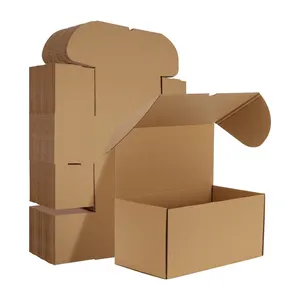 棕色礼品小包装厂批发印刷纸板飞机邮寄涂布纸箱装运箱