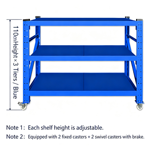 Stainless Steel 4 Shelf Brake Casters NSF Listed Food Service Grade <b>Kitchen</b> Storage <b>Rack</b> With Casters Heavy Duty Mobile Cart - Product Image 2