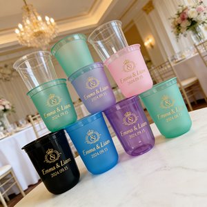 แก้วพลาสติกทรงกลมแบบมีฝาปิด ขนาด 350 มล. และ 500 มล. ยี่ห้อเจ้อเจียง สำหรับใส่อาหาร ชานมไข่มุก น้ำผลไม้ แบบนำกลับบ้าน พร้อมกล่องเก็บรักษาความสด - Product Image 1