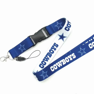 Factory Direct Sublimation Printing Cowboys Lanyards US NFL Lanyards 32 Teams Promotional Lanyards