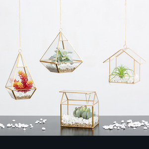 Florero de cristal transparente de fábrica china, decoración de boda, contenedor de plantas transparente, Terrario de vidrio geométrico colgante, novedad - Product Image 2