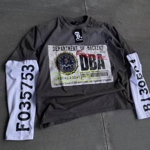 <span class=keywords><strong>T</strong></span>-<span class=keywords><strong>shirt</strong></span> a Maniche Lunghe Taglio Corto Effetto Sbiadito Uomo | Camicie in Cotone Tinta Unita Bianco Semplice Pesante Taglio Boxy all'Ingrosso - Product Image 1