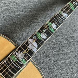 Guitarra Acústica Profesional ALL SOLID Mythical Crane con Diapasón de 20 Trastes SIN EQ, Envío Rápido - Product Image 3