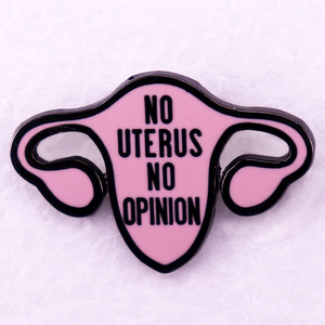 Nouvelle Arrivée : Broche en émail « Utérus <span class=keywords><strong>Féministe</strong></span> » avec Citations Célèbres – Badge d'Empowerment pour Femmes, Accessoire de Mode pour Sacs et Vêtements - Product Image 1