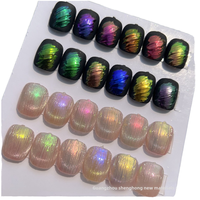 Vente chaude Transparent Aurora Rainbow Neon Iridescent Nail Art Poudre Cross-Border Magic Mirror Poudre pour Nail Art Accessoires