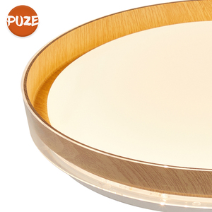 Bắc Âu tối giản sắt nghệ thuật hạt gỗ <span class=keywords><strong>LED</strong></span> trần ánh sáng trong nhà phòng khách chiếu sáng tròn trang trí đèn trần - Product Image 6