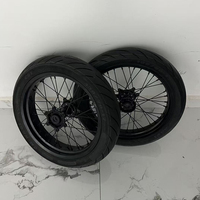 Nouvelles roues Ultra Bee prêtes pour la course - 17 pouces avant 100/80-17/arrière 130/70-17, pneus Supermoto pré-équilibrés, moyeux CNC Billet pour vélos électriques