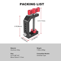 Support de caméra Mechrig CNC en aluminium C-Clamp avec filetage 1/4 "& 3/8" pour trépied, bras magique et accessoires DSLR