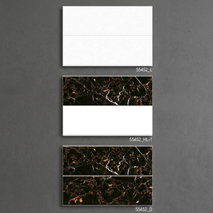 Carreaux muraux en céramique numérique de style japonais, gris clair mat rustique, anti-poussière, 300x450 mm, pour la décoration intérieure des salles de bain et des couloirs - Product Image 3