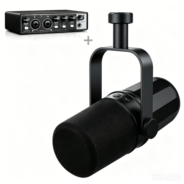 OEM Micro Music Recording Podcast Studio Equipment USB XLR Dynamic Microphone Bundle with Audio Interface Sound Cards Carte Son