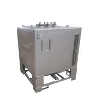 Solution de réactif chimique de stockage de chlorure de mercure Réservoir en acier inoxydable de 350 gallons Récipient en métal en vrac IBC pour liquide