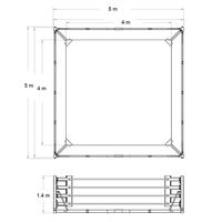 Anneau de boxe pliable 4x4m 1 minute assemblage rapide et conception portable pliable parfait pour un usage domestique en salle de sport