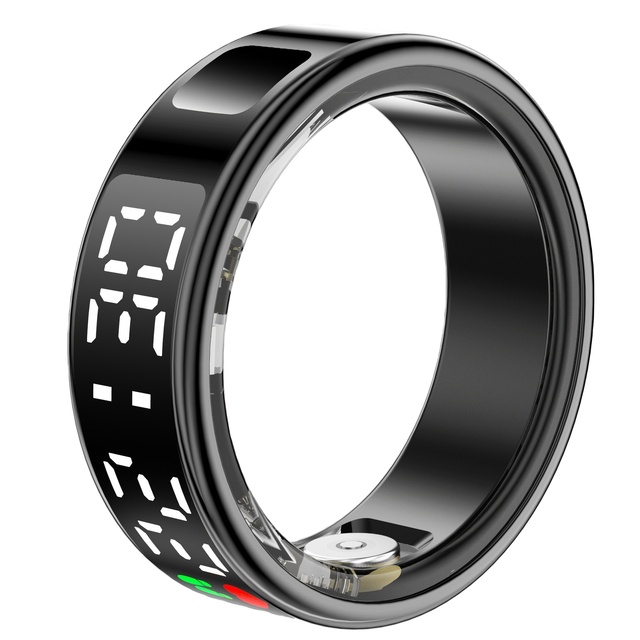 Health Monitoring Heart Rate Blood Oxygen Touch Smart Ring With App Ultra Human Waterproof Smart Ring Health Tracker With Screen