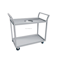 Chariot de transport alimentaire personnalisable en acier inoxydable 304 pour restaurants et cuisines, fabricant direct