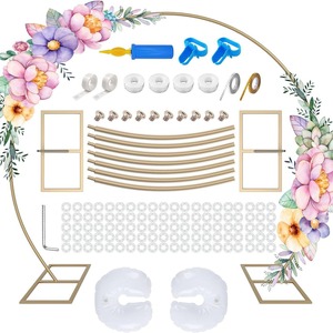Set di Archi per Palloncini <span class=keywords><strong>in</strong></span> <span class=keywords><strong>Ferro</strong></span> Multiforme all'Ingrosso, Cornice per Fiori, Porta Floreale per Decorazioni Matrimoniali all'Aperto - Product Image 1
