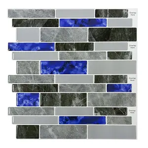 Pronto per la spedizione 3D marmo Design 12*12 pollici Peel and Stick mattonelle per la cucina Backsplash