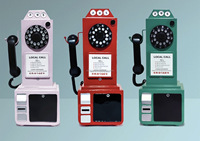 Téléphone mural rétro NINI pour bars, cafés, magasins de vêtements, restaurants, artisanat métallique créatif résistant à la rouille